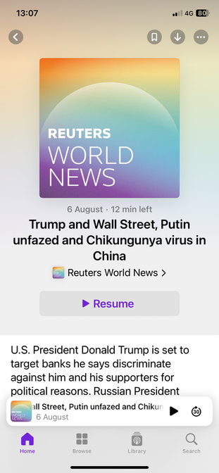 Apple Podcast app