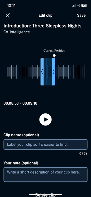 Audible clip