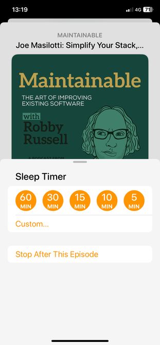 Overcast - sleep timer